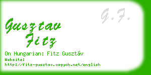 gusztav fitz business card